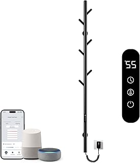 Badheizkörper Elektrisch, Elektrischer Handtuchheizkörper mit Einer Stange, Towel Warmer, Intelligenter Konstanttemperatur Handtuchhalter Heizkörper, Handtuchheizer-G02||WiFi Gray