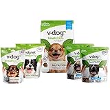 V-dog Plant Based Mini Kibble Dog Food, Blueberry Wiggle Biscuits, Breath Bones, Jerky Treats - 4.5LB Complete Vegan Nutrition for Small Dogs