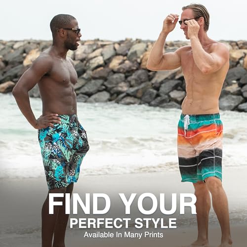 Image of Kanu Surf Men's Big Viper Extended Size Stripe Swim Trunk