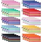 YOPCDJ 40 Pack 10 Colors Mesh Zipper Pouch Bags, Small Pouch Pencil Pouch Bulk, Cosmetics Makeup Bags Accessories Storage Bag, Home Organizing Office School Classroom Supplies