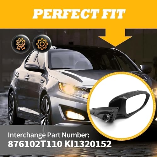 Jecoupoon Right Side Mirror Assembly Compatible with 2011 2012 2013 Optima by Jecoupoon - Used condition - Image 6
