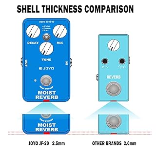 JOYO Pédale d'effet Reverb Pédale de Guitare Numérique avec 3 Effets de Réverbération (Studio, Église, Plateau) pour Guitare Electrique - True Bypass (MOIST JF-20) – Image 5