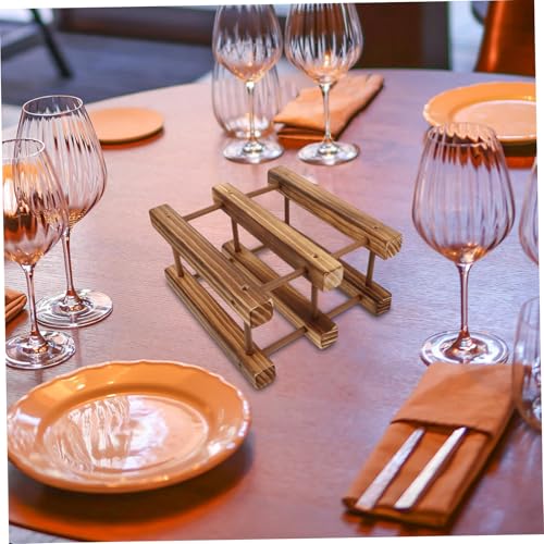 Soporte robusto para botellas de vino de madera miniatura 4