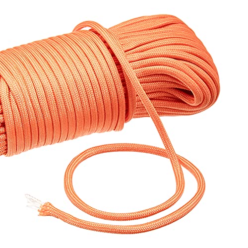 Image of Amazon Basics 550 Type III Paracord, 7-Strand Nylon Core, High Strength for Hiking, Camping, Survival and DIY Crafts, 5 /32 in x 100 ft (4mm x 30.5m), Orange (Pack of 2)