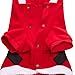 The Lakeside Collection Pet Santa Or Reindeer Plush Fabric Costume with Hood - Santa Small