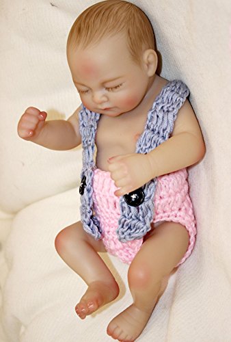 Wamdoll Miniature 10\" Truly Real Beautiful Dreamer Newborn Baby Dolls Silicone Vinyl Full Body Waterproof for Girl