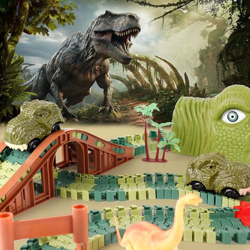 image for GIAT Dinosaur Track Toys - Best Birthday Gifts for 3 4 5 6 7 Year Old 