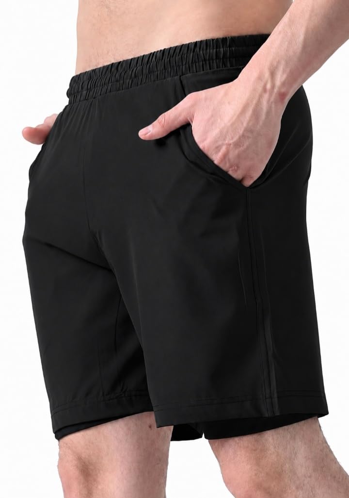 t.n.x Men's Stretch Quick Dry Sports Shorts with Zipper Pocket | Lightweight Running, Gym & Training Shorts | Zipper Pocket | Available in Plus Sizes-picture-27
