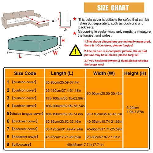 Housse de coussin extensible pour canapé sectionnel 1 2 3 4 places - 3