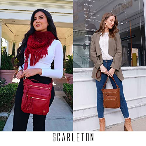 Scarleton Crossbody Bags for Women Travel Bag Purses and Handbags Multi Pocket Shoulder Bag Ultra Soft Faux Leather, H16932
