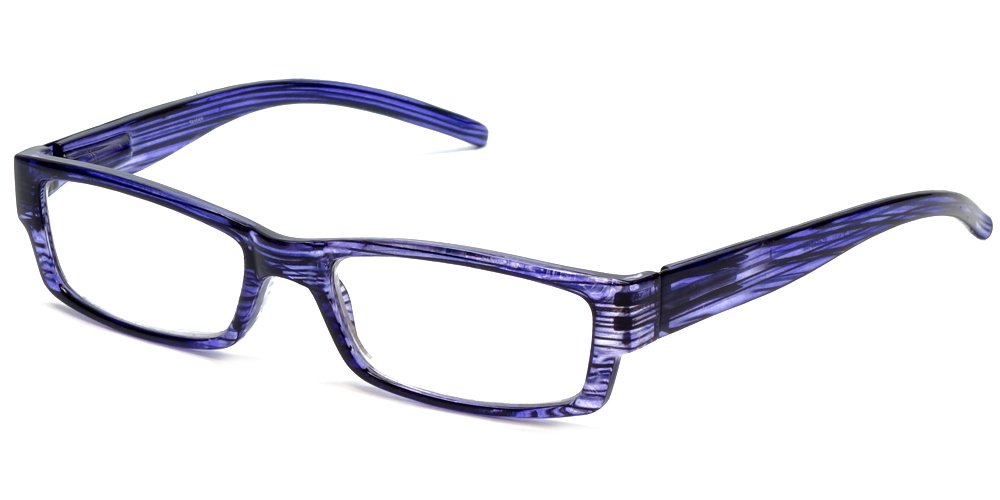 Calabria 757 Designer Crystal Striped Reading Glasses Womens Trendy Vibrant Readers Vintage Eyeglasses w/Matching Soft Case