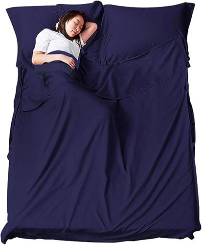 Miniatura 1 de Saco de dormir ligero y compacto saco de dormir portátil limpio hoja de viaje con apertura con cremallera para los pies sábana de dormir para