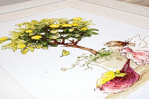 Counted Cross Stitch kit Lemons Luca-s B1111 Size: 20x29 cm / 7.8x11.4, Fairy Girl Embroidery xstitch Needlework Handcraft DIY Kits