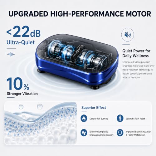 Image of Natini Vibration Plate Exercise Machine - Power Vibrating Plate for Lymphatic Drainage,Whole Body Workout Machine for Women Weight Loss Home Fitness,