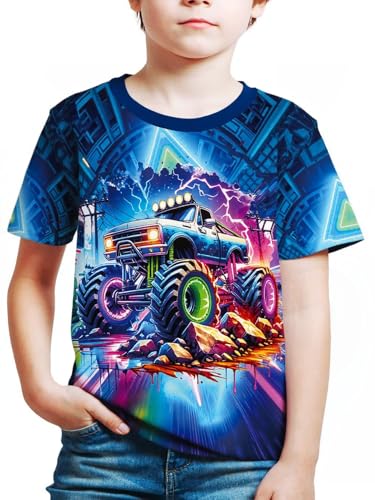 Image of Frogwill Boys Girls Shirts 3D Graphic T-Shirt Neon Clothes Short Sleeve Animal Print Tee 5-13 Years