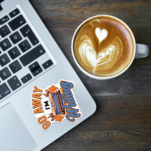 Image of Writer Sticker 8 Pcs (Large Size) Vinyl Stickers Laptop Waterproof Decal for Car Bumper Water Bottle Notebook Luggage Window Birthday Decorations - Size 4 Inches