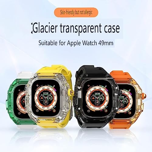Sangle de remplacement transparente antichoc en silicone sport pour montre robuste