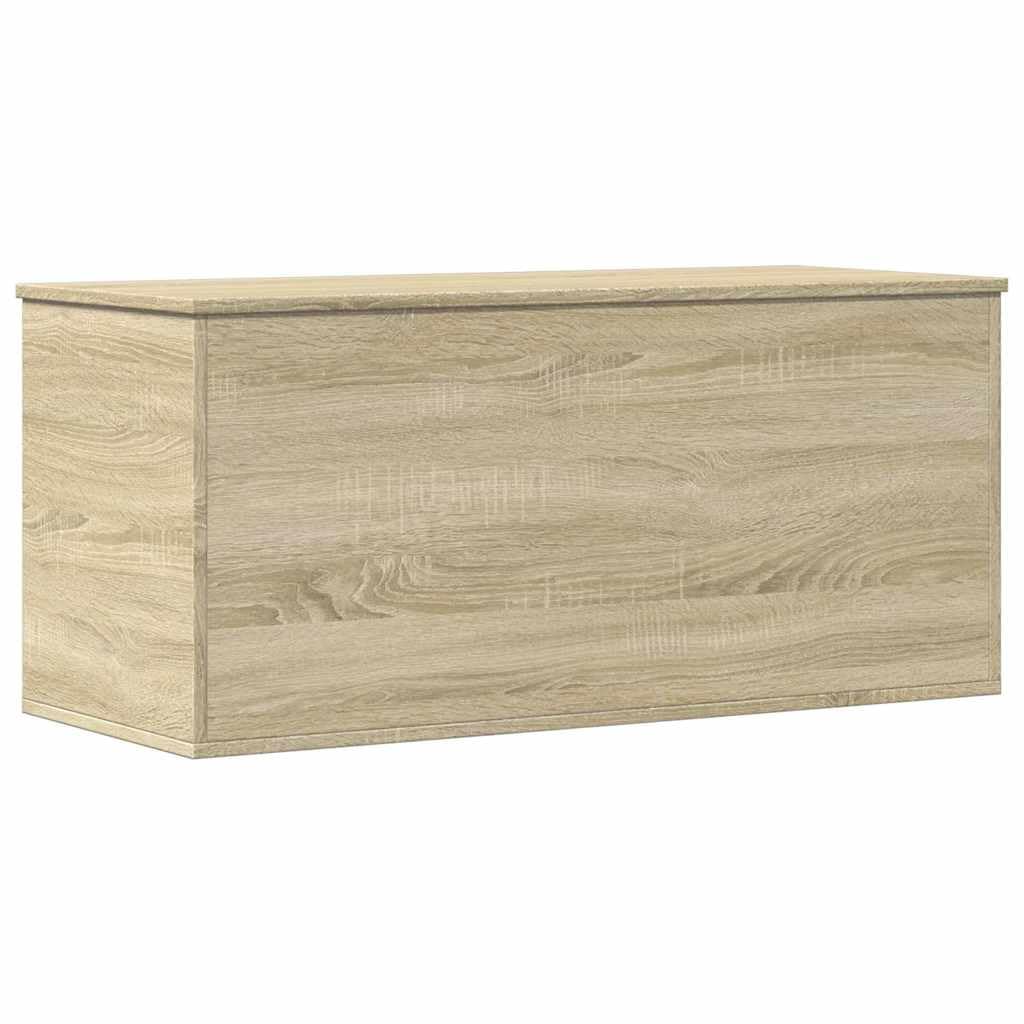 vidaXL Caja de almacenaje Madera ingeniería Roble Sonoma 100x42x46 cm, Caja de Almacenamiento, Caja para Mantas, baúl de almacenaje