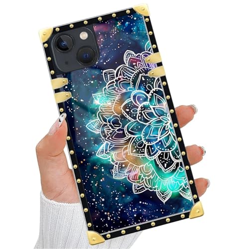 WANKBLC Compatible with iPhone 15 Case, Starry Sky Colourful Mandala Luxury Golden Decoration for Girl Women Soft TPU Shockproof Protective Hard PC Back for iPhone 15 - image 5