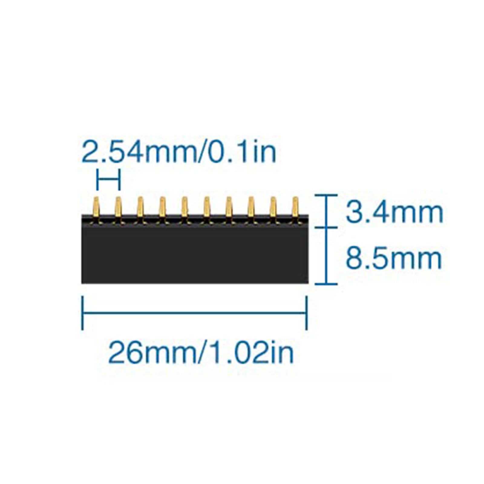 30 sztuk 2,54 mm 10 pin nagłówek męski i żeński listwa pinowa PCB lutowanie listwa lutownicza piny do lutowania płytka perforowana płyta łącząca prototyp Shield