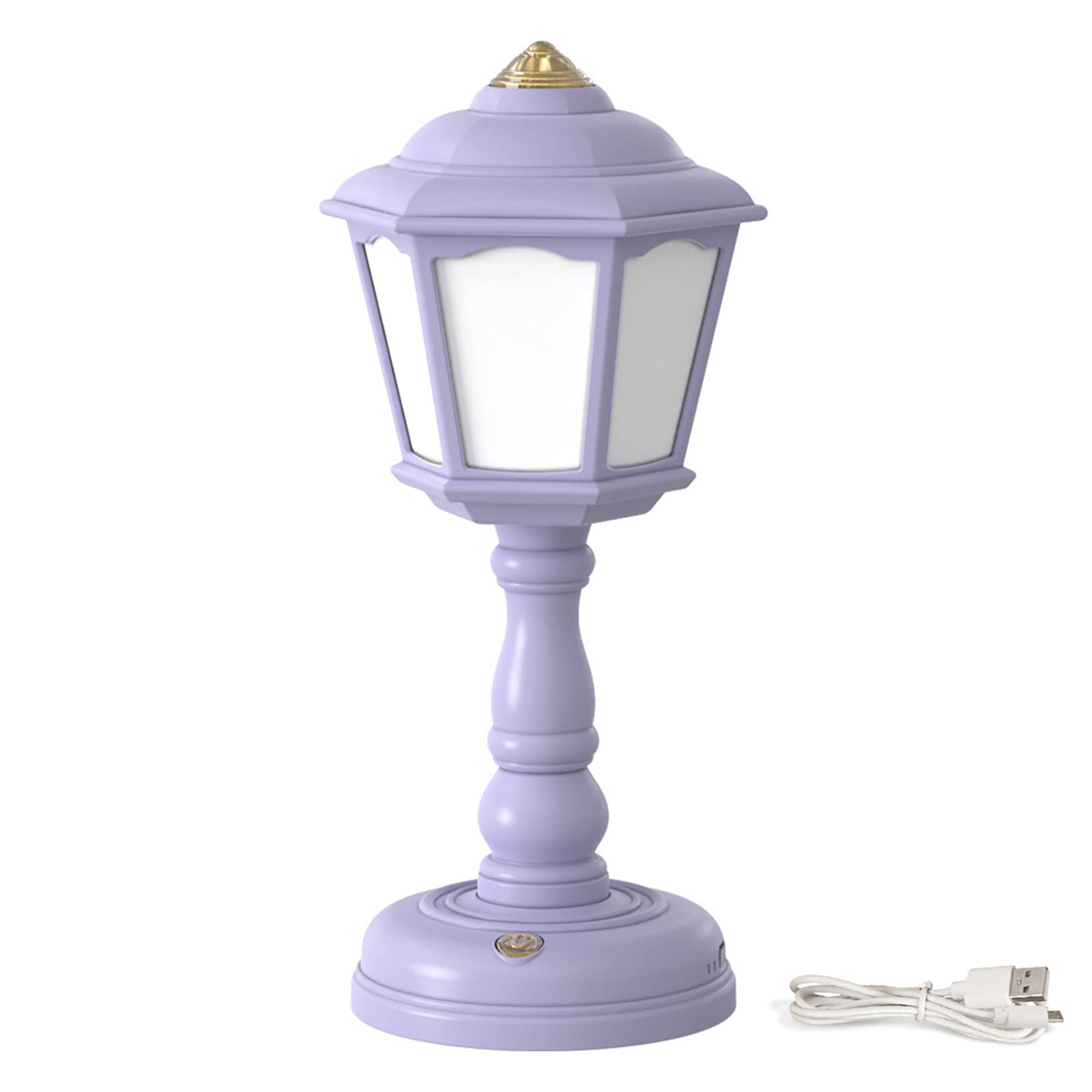 YUANZ Crystal Table Lamp, Bedside Lamp with Touch Control, 3 Lighting Colors with Adjustable Brightness USB Rechargeable Crystal Night Lamp (B)