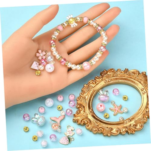 Kit de perles pour bracelet DIY rose acrylique DOITOOL