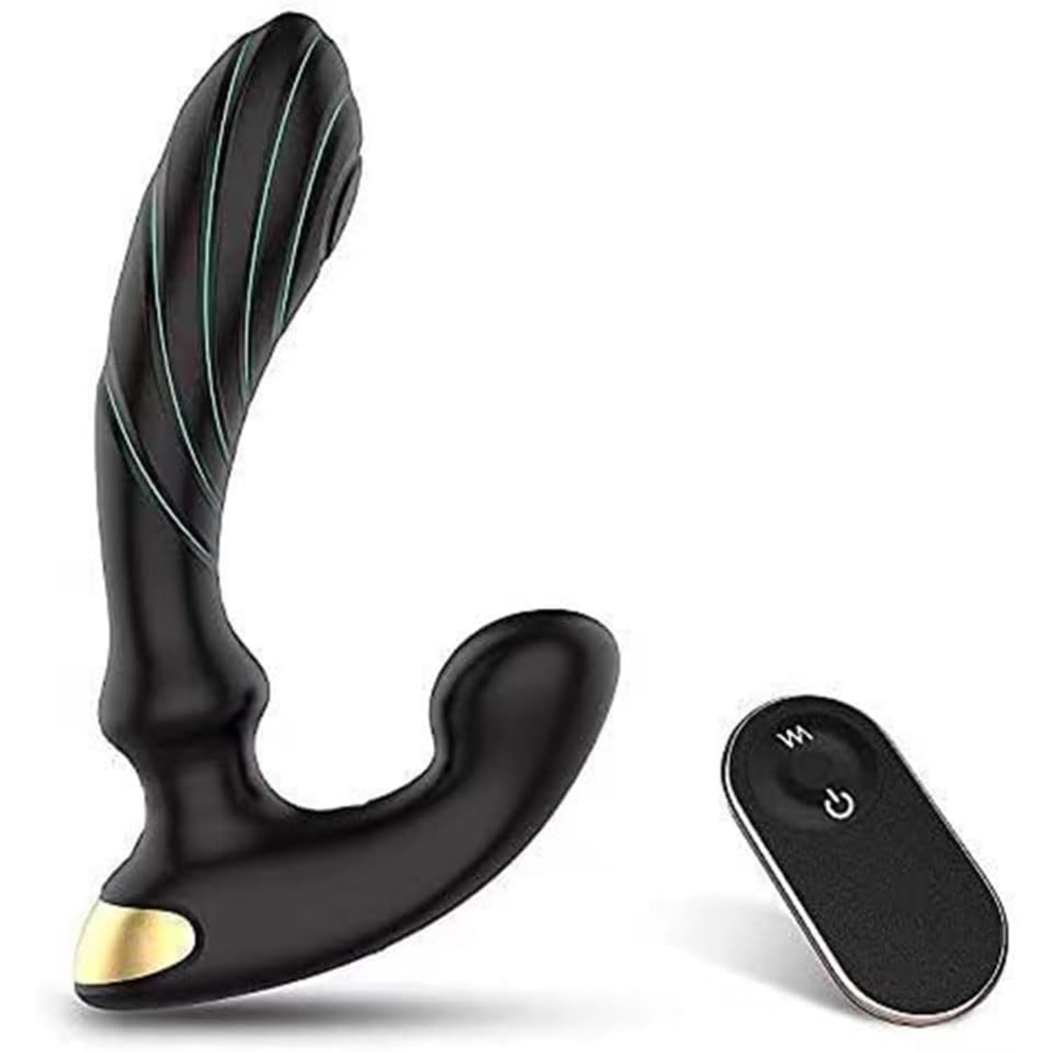 Estimulador de próstata, con 9 modos de funcionamiento y función de vibración, equipado con un vibrador flexible y un plug anal articulado