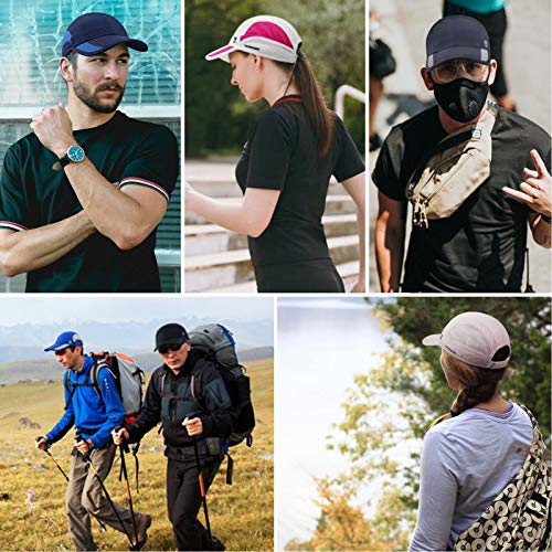 GADIEMKENSD Quick Dry Sports Hat Lightweight Breathable Soft Outdoor Run Cap (Classic up, Deep Gray)