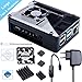 Produktbild Smraza Gehäuse für Raspberry Pi 4 mit 5 V 3A USB-C Netzteil, 35 mm Aluminium Dissipator, 4 PCS Gehäuselüfter, kompatibel mit Raspberry Pi 4 Model B(Großer Ventilator und Dissipator) Schwarz