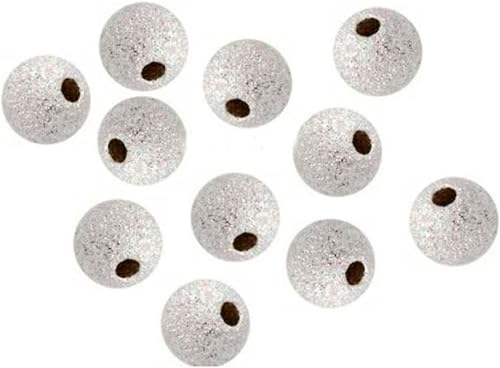 CF43-3 - 1000 cuentas pequeñas de metal redondas chapadas en plata de latón chapado en plata de 0.118 in (0.12 pulgadas) para fabricación de joyas y