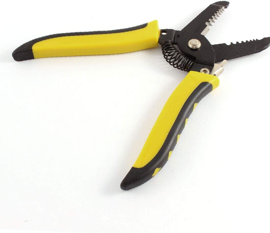 New Lon0167 Yellow Insulated Featured Good performance Handle 10-22 reliable efficacy AWG Electric Wire Stripper Cutter Crimper(id:08e 58 06 d99)