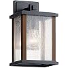Kichler Marimount 11 1 Light Outdoor Wall Light with Clear Ribbed Glass in Black