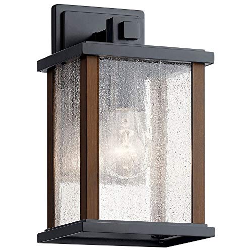 Kichler Marimount 11" 1 Light Outdoor Wall Light with Clear Ribbed Glass in Black by Kichler - Image 2