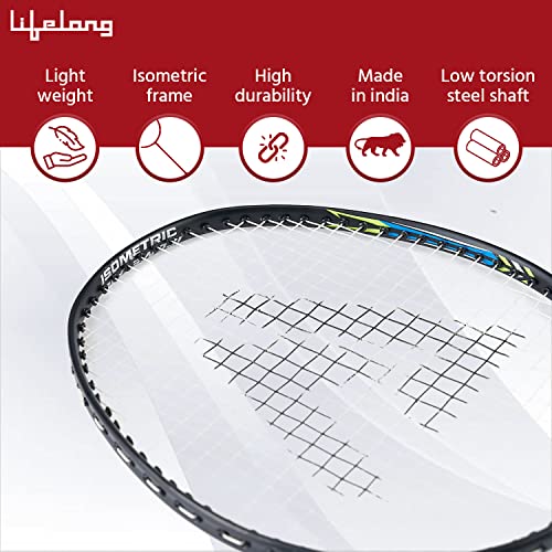 Image of Lifelong Badminton Racquets ACE100 Aluminium Single (LLBDR11, Black)