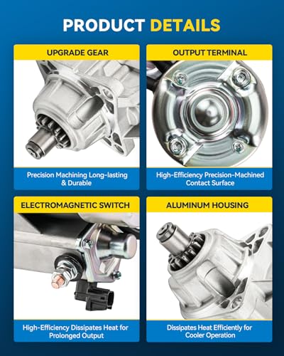 Image of PHILTOP New 17892N Starter Replacement for Dodge 2003-2006 Ram 2500 5.9T | Starter Replacement for Dodge,2003-2006 Ram 2500 /3500 5.9L 2.7KW OE# 17892N,4090084, 5086932AA, 05086932AA, 17892, 17892N
