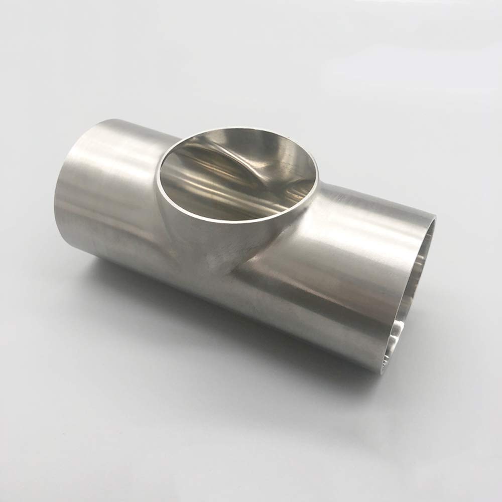 Conector de acero inoxidable, soldadura a tope de diámetro exterior de tubería, tamaño 19 mm-108 mm, soldadura a tope de diámetro exterior de tubería, camiseta plana, conector de montaje de 3 vías, ce