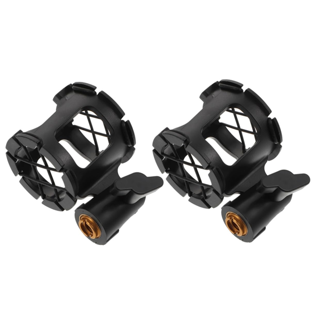 ERINGOGO 2 Pack Microphone Mount Stand Sturdy Plastic Shockproof Mic Holder Adjustable Bracket for Vibration Reduction
