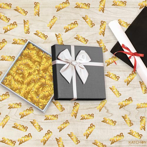 Image of Graduation Decorations 2026, Gold Graduation Confetti 2026 - Pack of 500 | Shiny 2026 Confetti | 2026 Confetti Graduation, 2026 Graduation Table Decorations, Grad Confetti 2026 - KatchOn