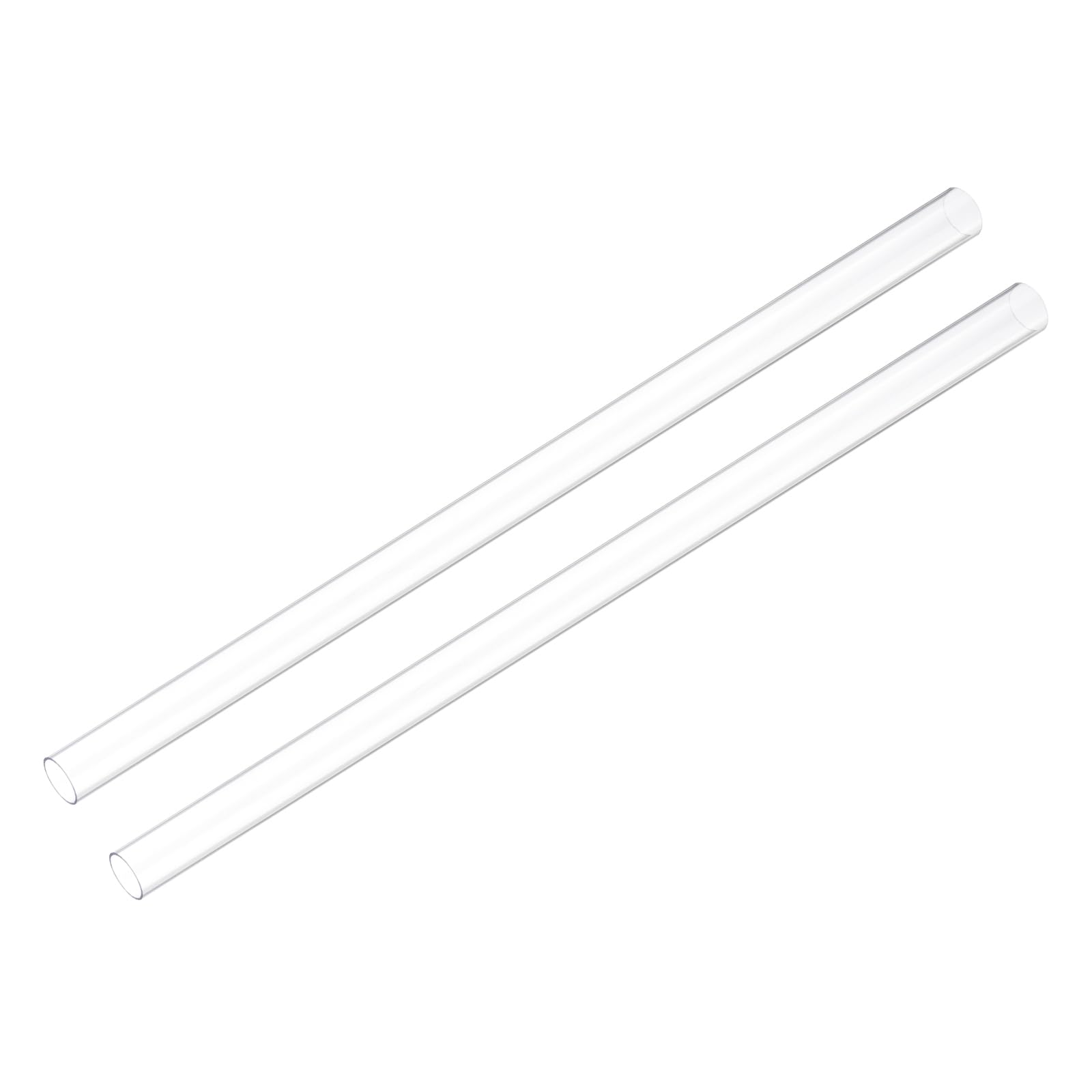 uxcell Rigid Round Clear Tubing 10mm ID x 13mm OD x 1Ft Length 2PCS
