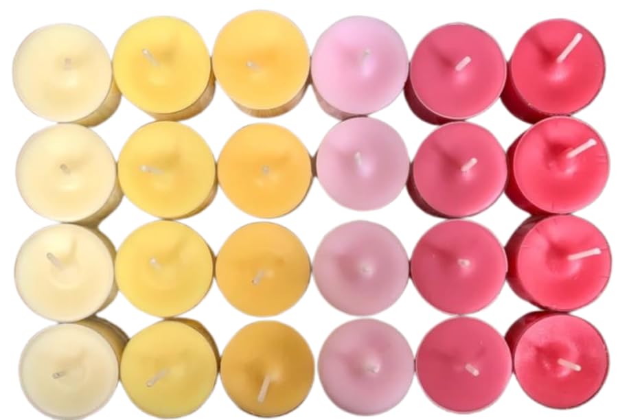 Gower Coast Crafts Summer Sunset Tealight Scent Selection Box. Handmade Premium Quality Highly Scented Tealights. 24 in Each Pack