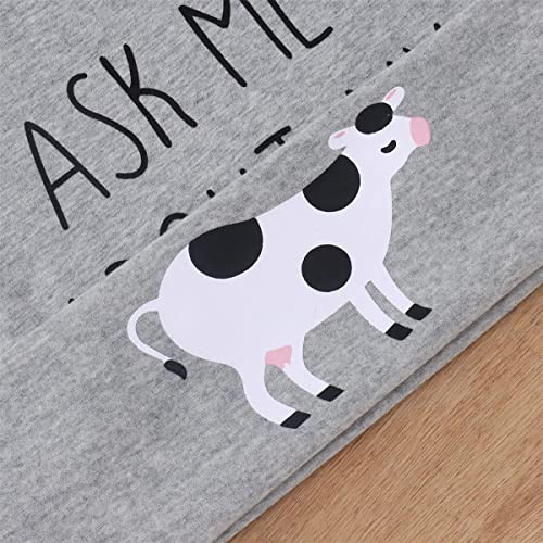 Image of MODNTOGA Baby Ask me About My moo Cow, Toddler Kids Baby Boys T-Shirt Short /Long Sleeve Tops Tees