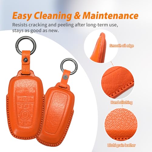 Funda llave coche Ford Explorer S-Max accesorio protector de cuero 4 botones 6