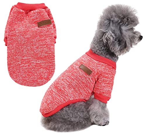 PETANGEL Small Dog & Cat Classic Warm Clothes Knitwear Dog Sweater Soft Thickening Warm Pup Dogs Shirt Winter Puppy Sweater for Small Dogs Shihtzu, Maltese, Yorkii etc (Size: L, Chest: 45cm) (B0BFJ9ZLV6) Amazon Price History, Amazon Price Tracker
