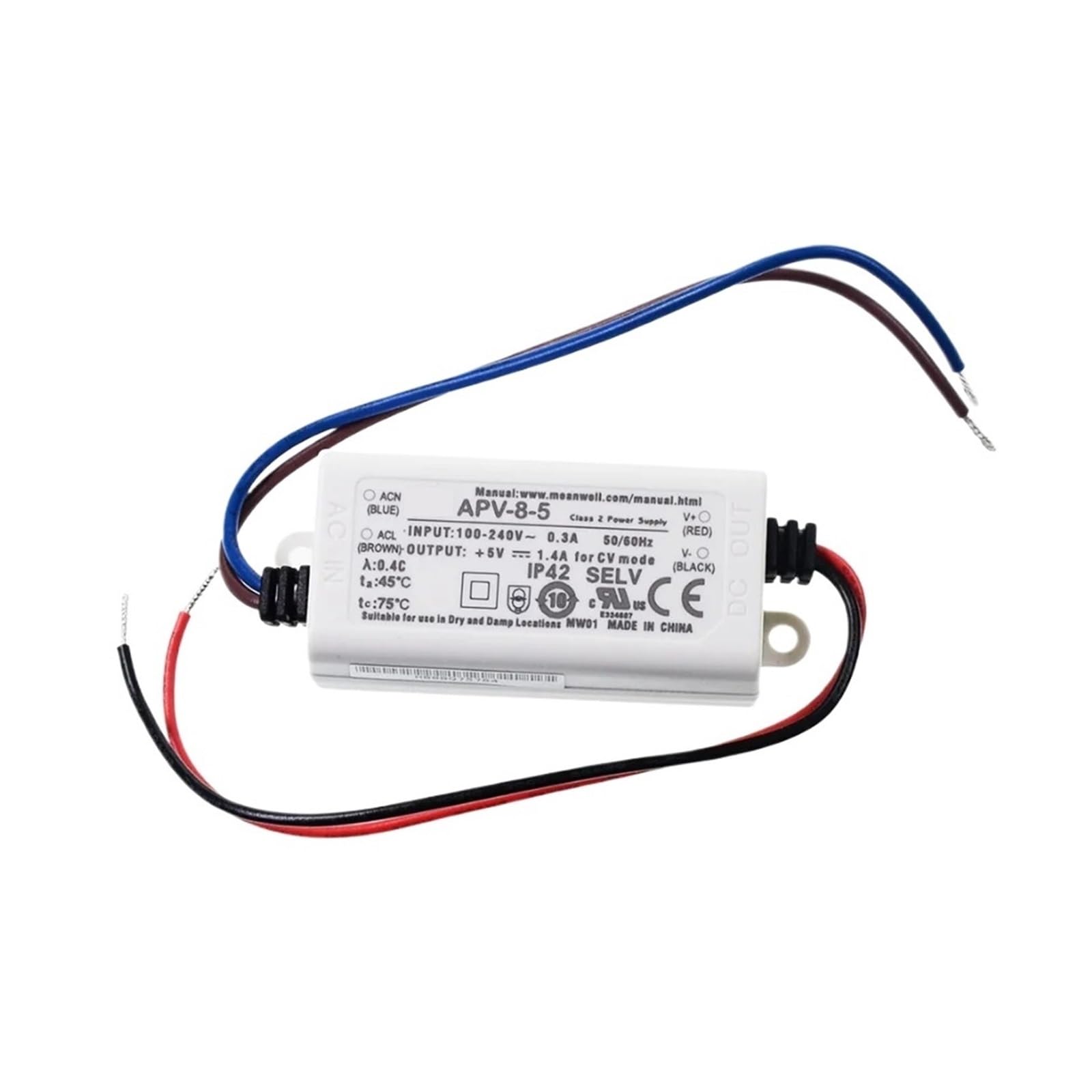 SWEWDSQG APV-8-5/12/24V Constant Voltage Power Supply(APV-8-5)