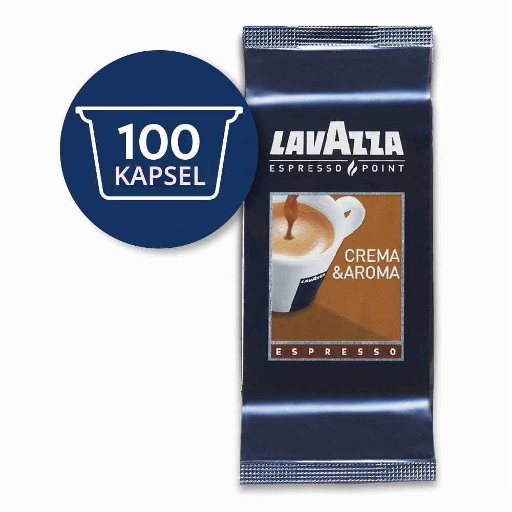 pieroworld – 100 Kapseln Lavazza Espresso Point Kaffeepads Crema & Aroma,100 Kapseln, 625g(2er Pack)