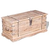 【Hecha a Mano】El baúl de almacenamiento está hecha a mano con madera maciza. Su fina artesanía y el hermoso grano de la madera hace que cada mueble sea único y ligeramente diferente del resto.