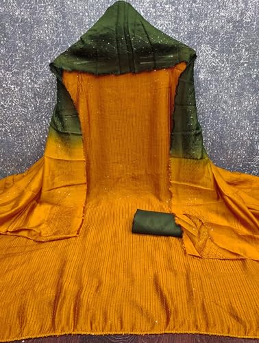 Image of Pandadi Saree Women's Soft Chanderi Embroidery Work Unstitched Salwar Suit Dress Material