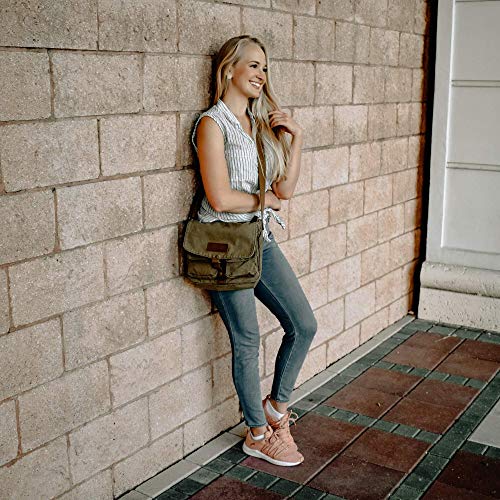 Gootium Canvas Messenger Bag - Vintage Crossbody Shoulder Bag Military Satchel - Image 8