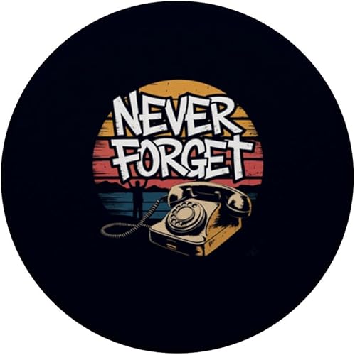 Miniatura 3 de Never Forget Old Phone Retro Vintage 70s 80s 90s Nostalgia PopSockets Adhesive PopGrip