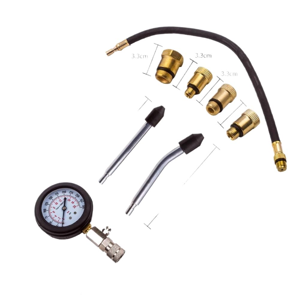 Tester di compressione del motore Tester di pressione del cilindro da 0-300 PSI Tester di scintilla compatibile con veicoli automobilistici motociclistici